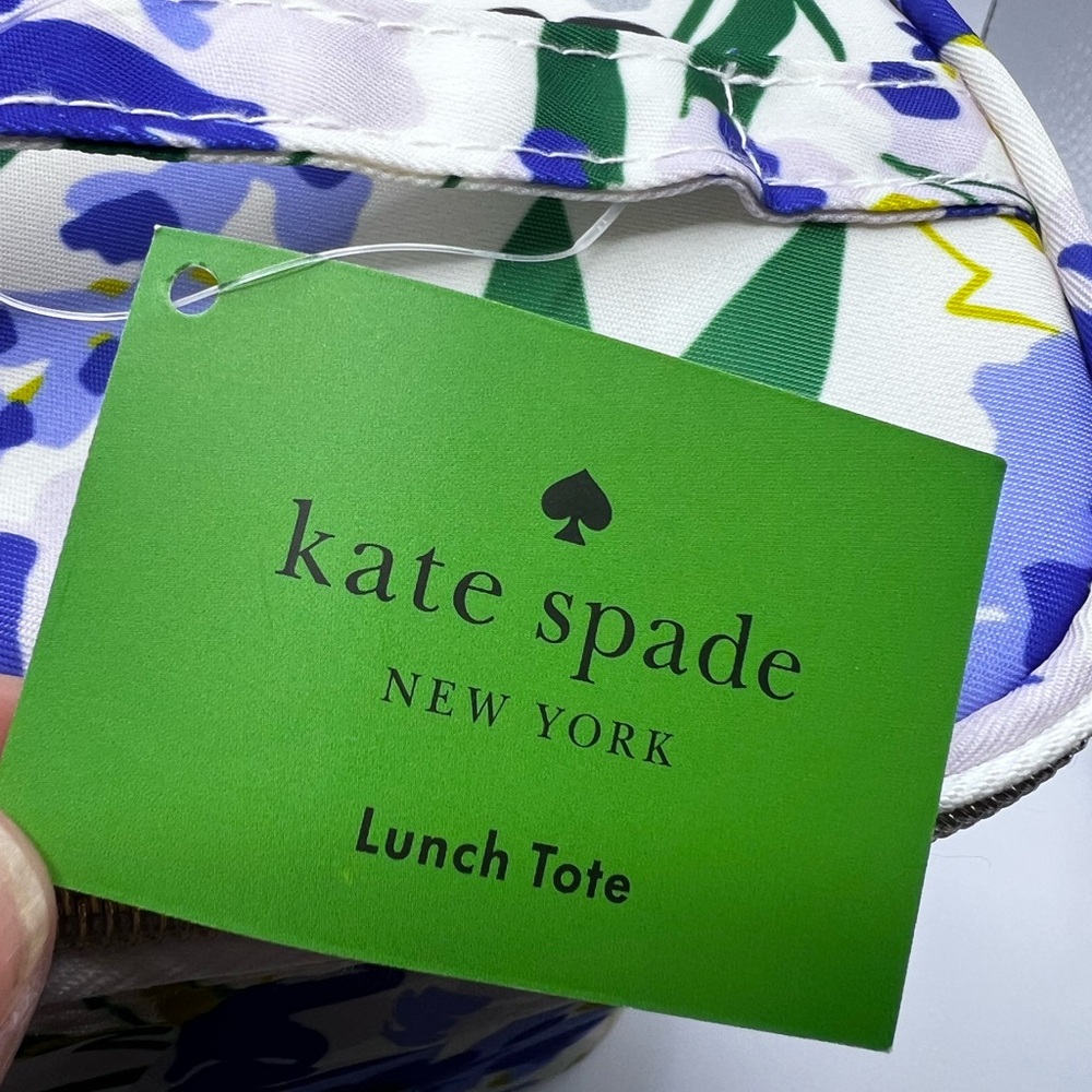 Kate Spade Festival Floral Lunch Tote in Blue, Green, Yellow, & White NEW w TAGS - Picture 5 of 12
